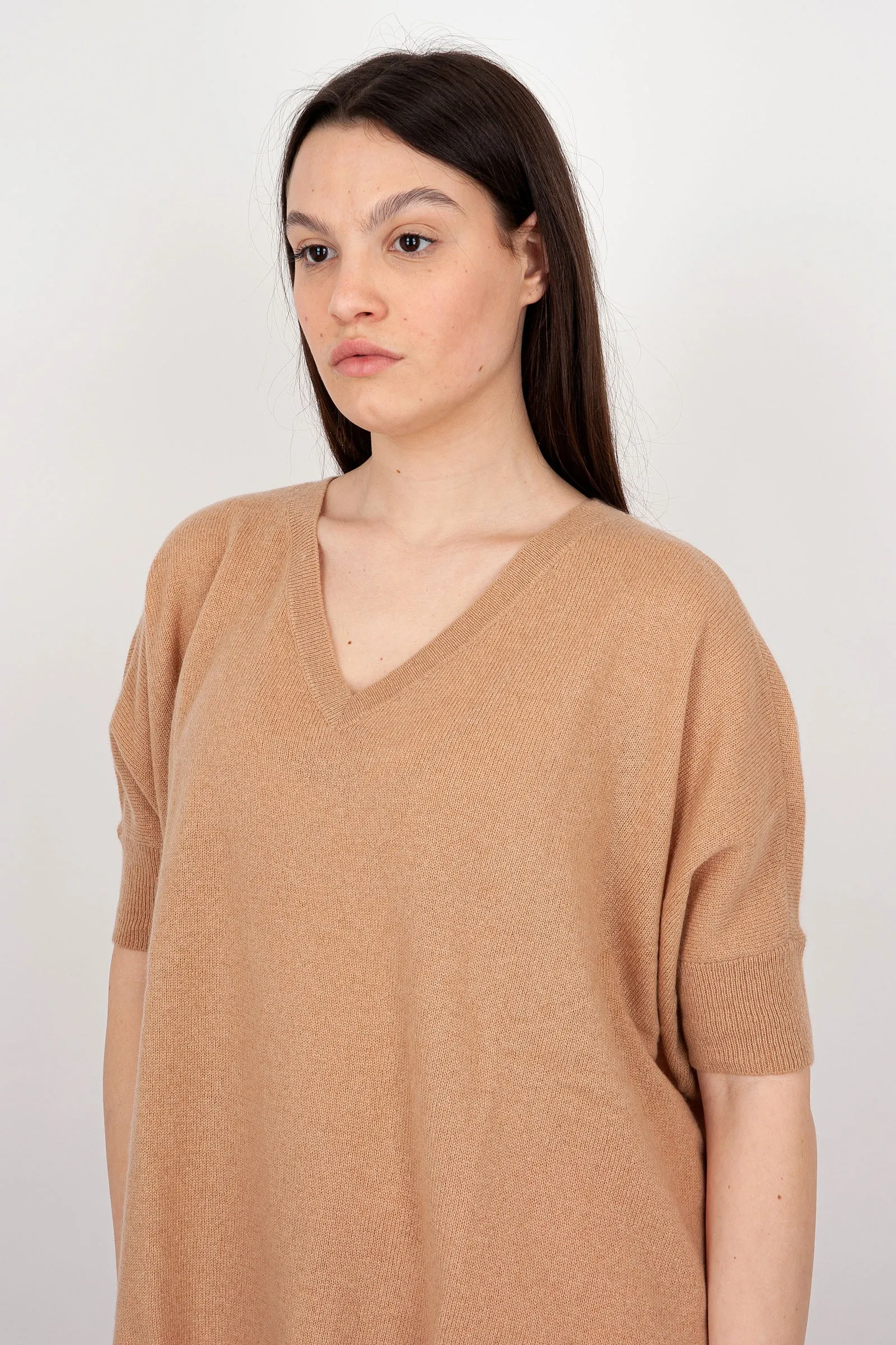 Absolut Cashmere Maglia Poncho Lana Beige