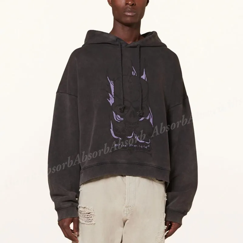 Acne Studios  |Skull Street Style Long Sleeves Cotton Logo Designers