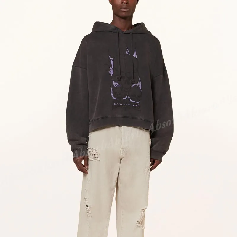 Acne Studios  |Skull Street Style Long Sleeves Cotton Logo Designers