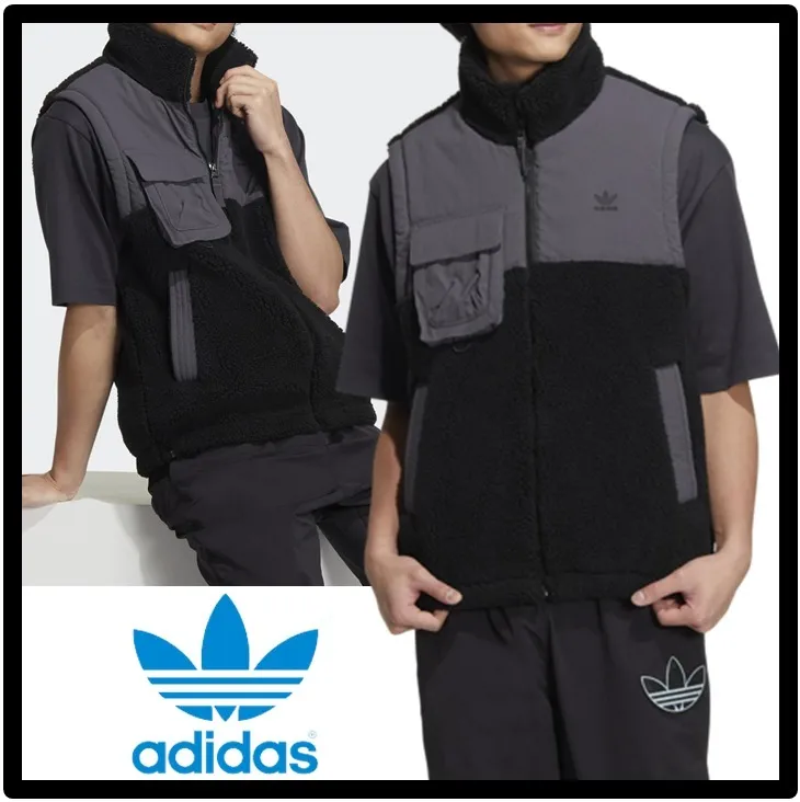 adidas  |Unisex Street Style Logo Vests & Gillets