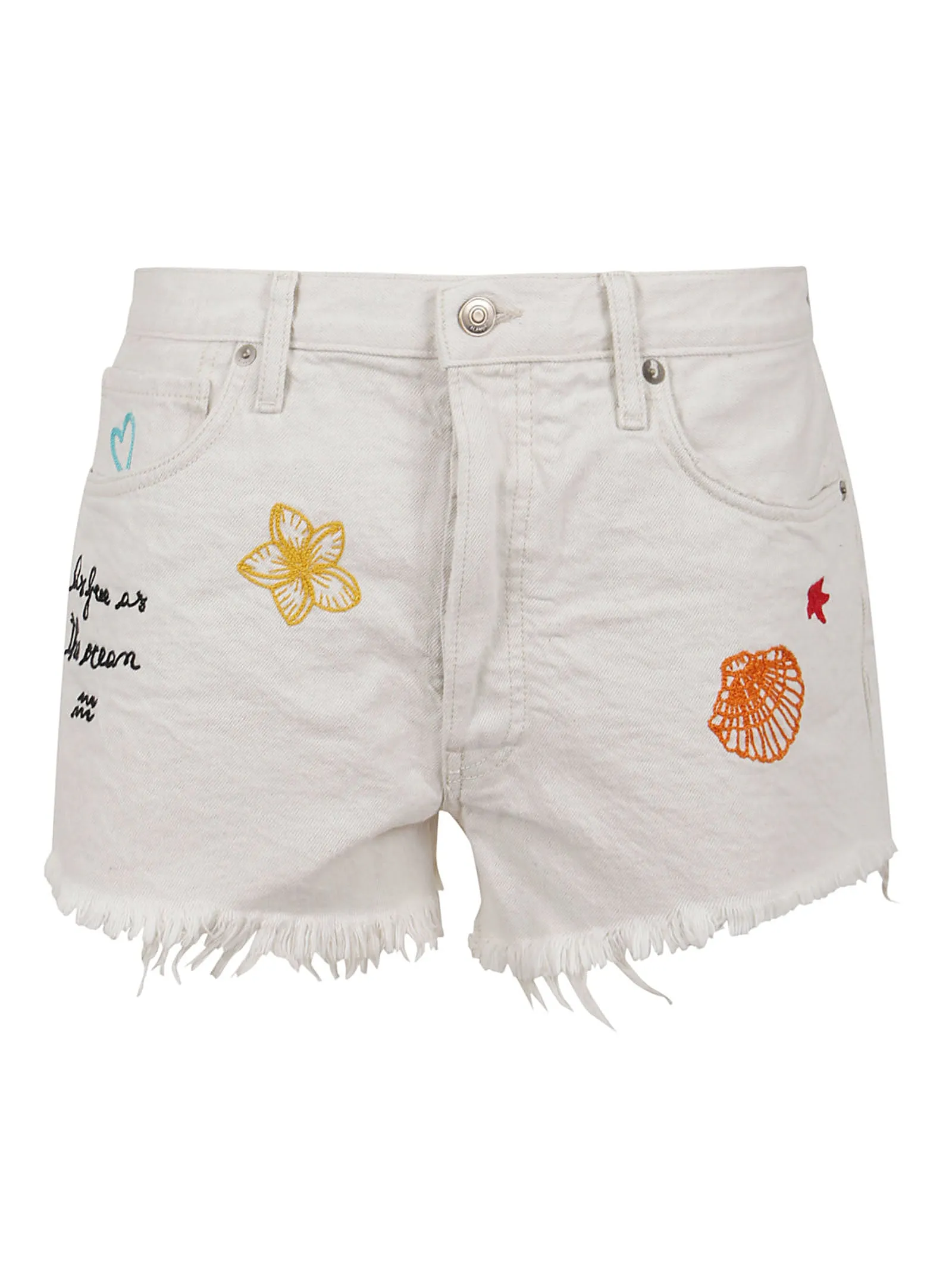 Alanui Embroidered Denim Shorts