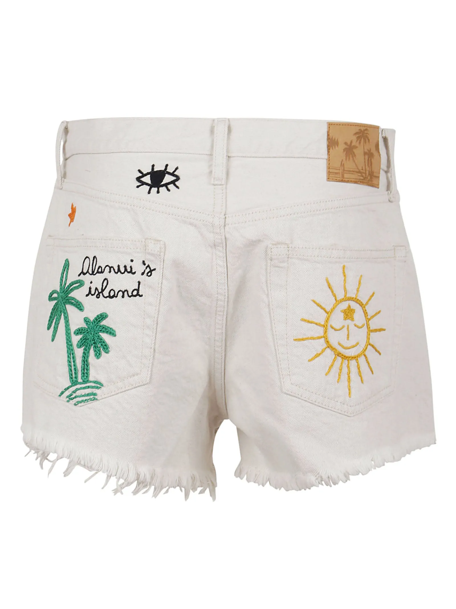 Alanui Embroidered Denim Shorts