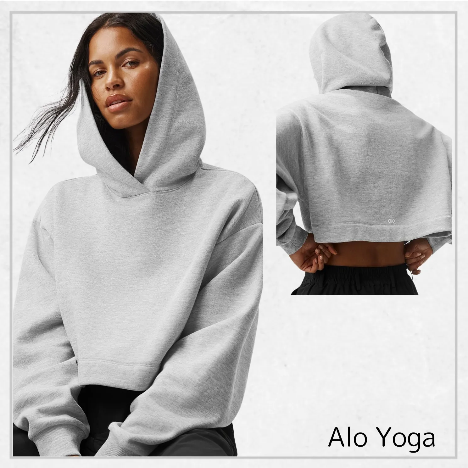 ALO Yoga  |Street Style Long Sleeves Plain Cotton Skater Style