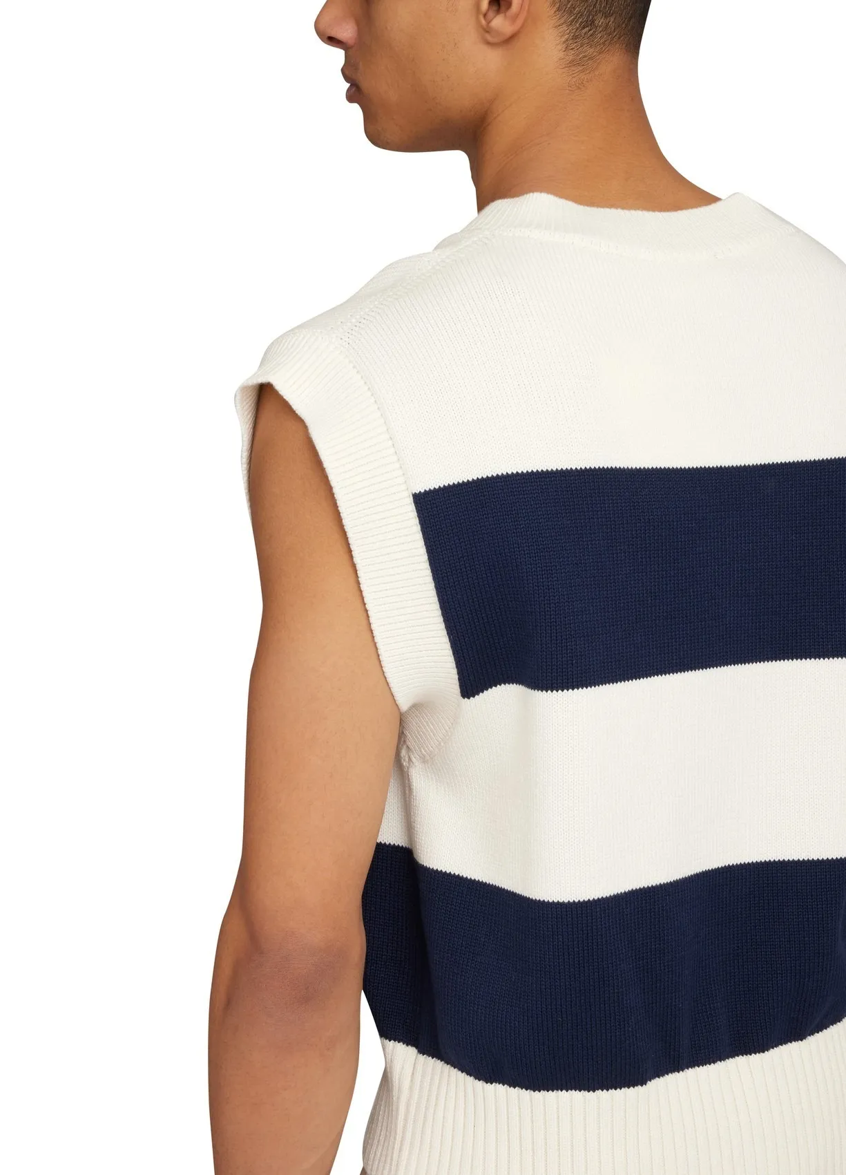 AMI PARIS  |Stripes Unisex Wool Cotton Designers Vests & Gillets