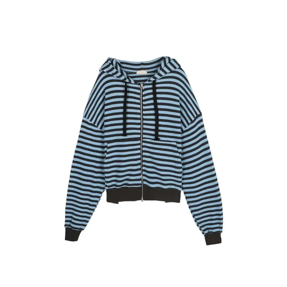 ASCLO  |Stripes Unisex Street Style Long Sleeves Oversized Hoodies