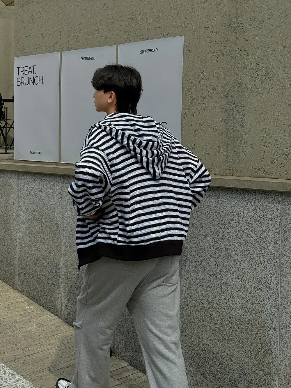 ASCLO  |Stripes Unisex Street Style Long Sleeves Oversized Hoodies