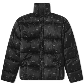 Balenciaga Diagonal Logo Puffer JacketBlack & Grey