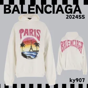 BALENCIAGA  |Street Style Long Sleeves Plain Cotton Logo