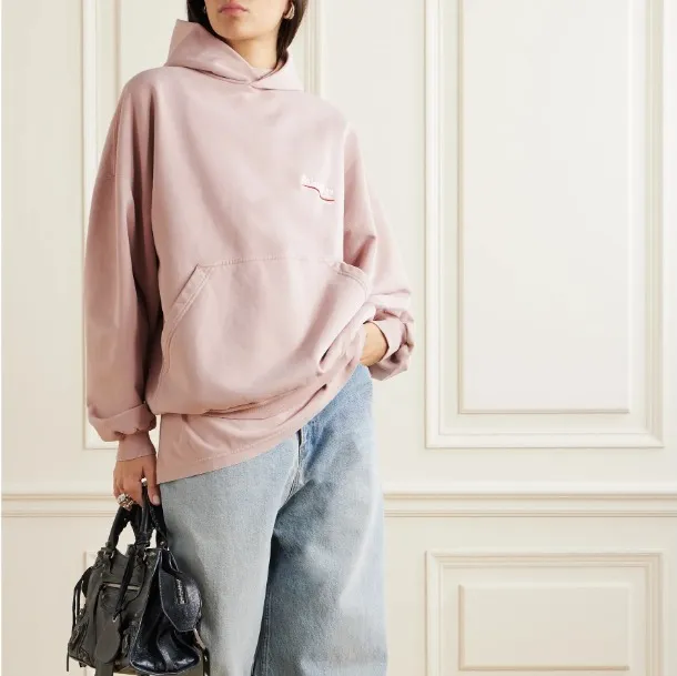 BALENCIAGA  |Street Style Long Sleeves Plain Cotton Oversized Logo