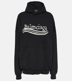 BALENCIAGA  |Unisex Street Style Long Sleeves Cotton Oversized Logo