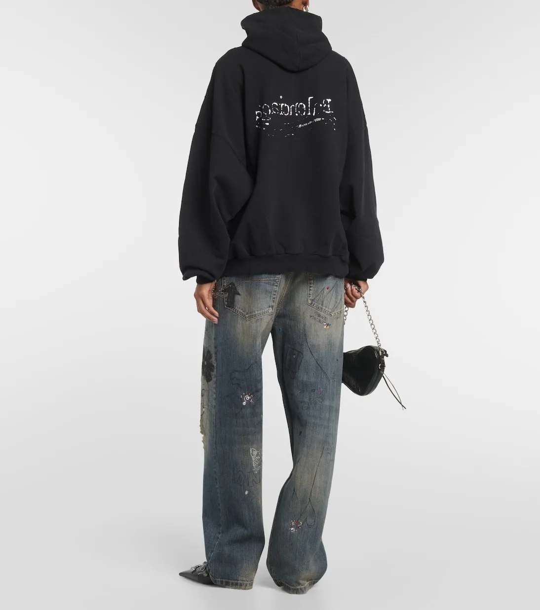 BALENCIAGA  |Unisex Street Style Long Sleeves Cotton Oversized Logo