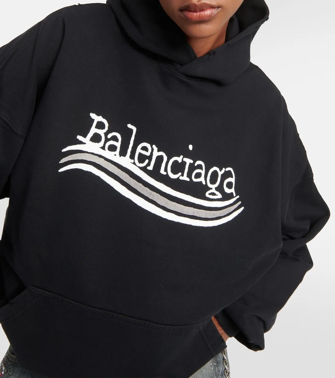 BALENCIAGA  |Unisex Street Style Long Sleeves Cotton Oversized Logo