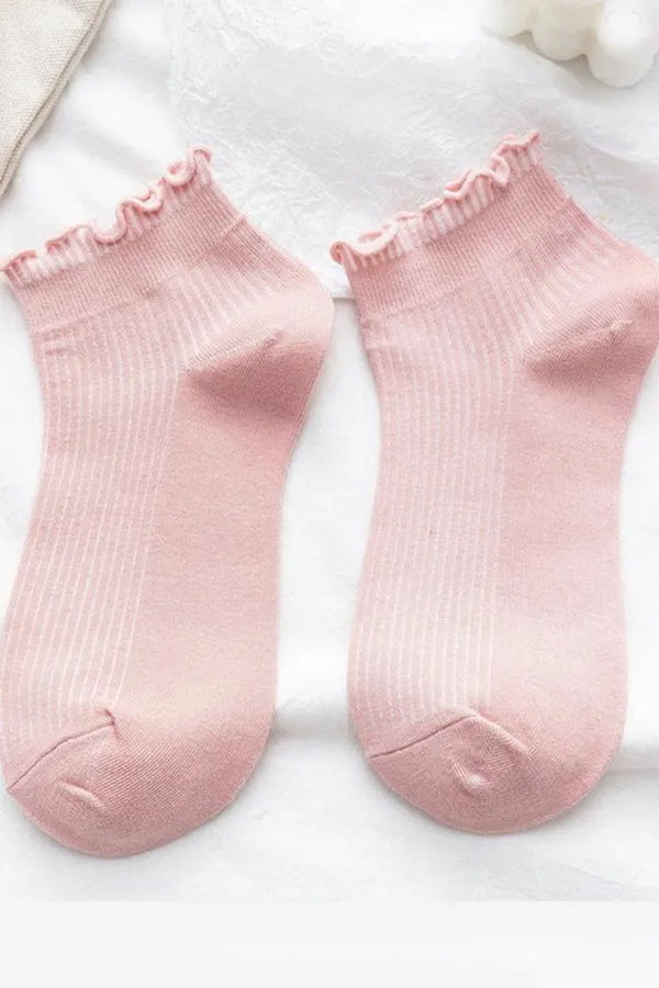 BK Lace Top Ankle Socks