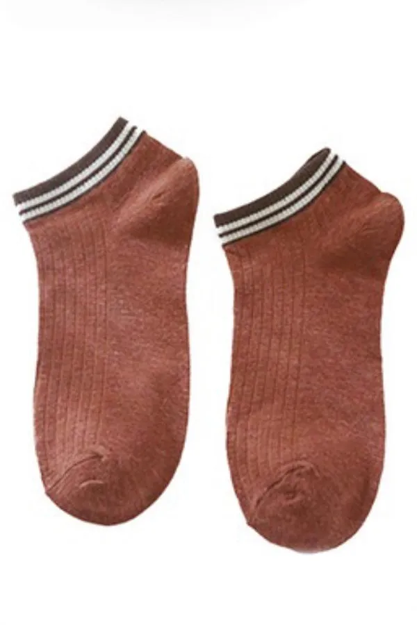 BK Lined Print Ankle Socks