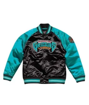 Black and Blue Vancouver Grizzlies Jacket | Varsity Jacket