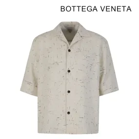 BOTTEGA VENETA  |Button-down Silk Short Sleeves Shirts