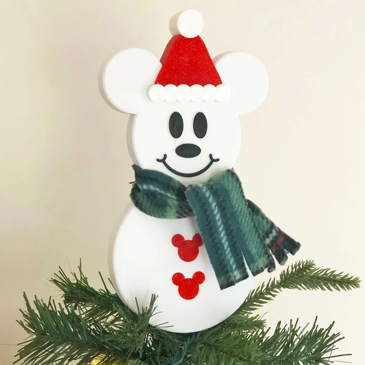 Boy Snow Mouse Christmas Tree Topper