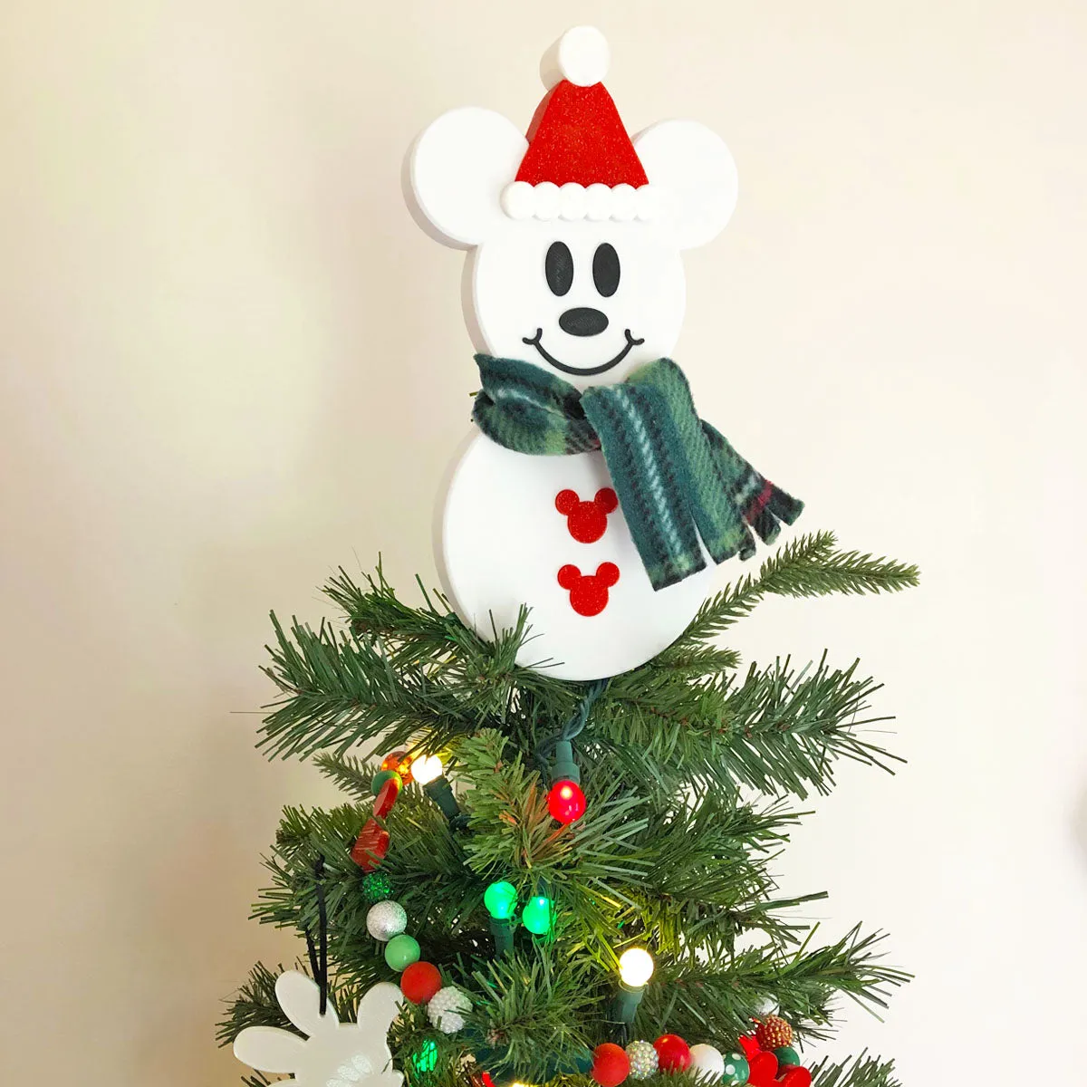 Boy Snow Mouse Christmas Tree Topper