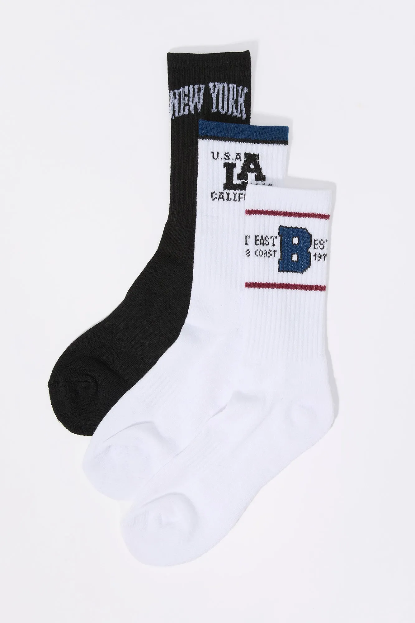 Boys Destination Crew Socks (3 Pack)