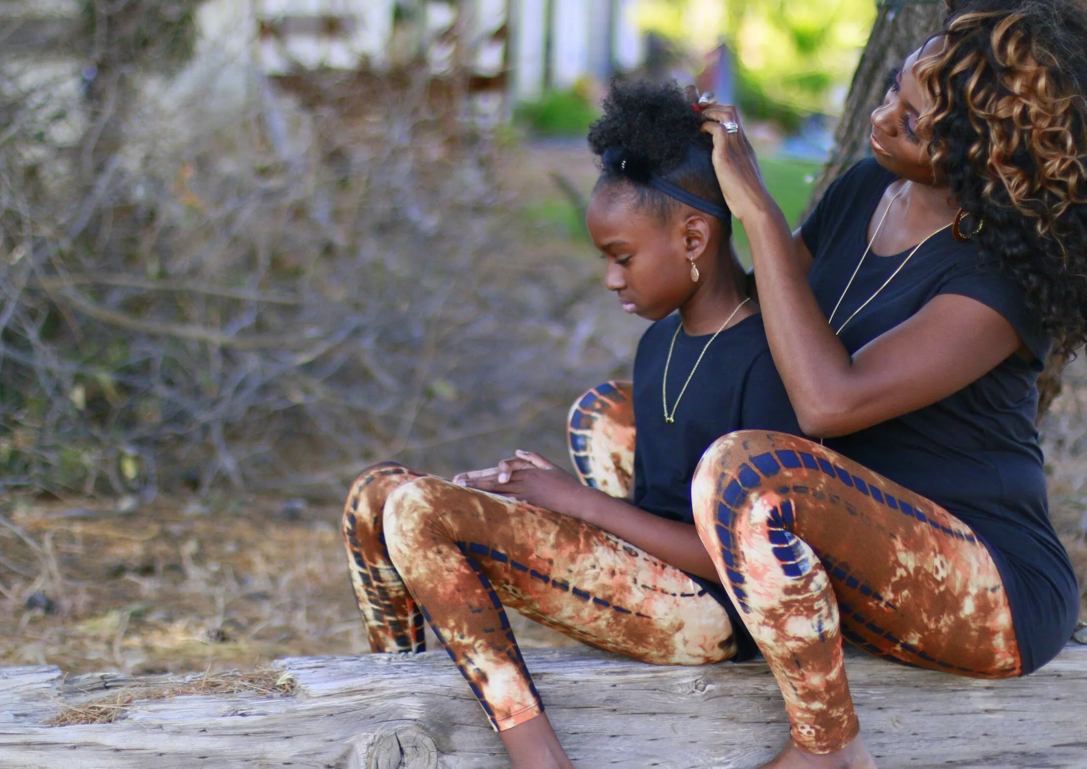 Brown Tie Dye Leggings