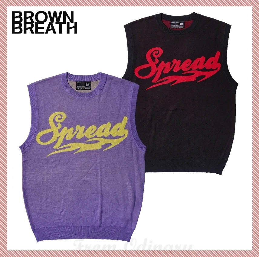 BROWNBREATH  |Unisex Street Style Logo Vests & Gillets