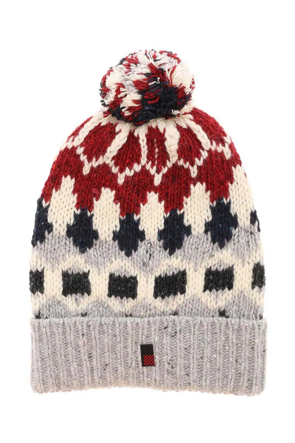 CAPPELLINO WOOLRICH JACQUARD PON PON BEANIE