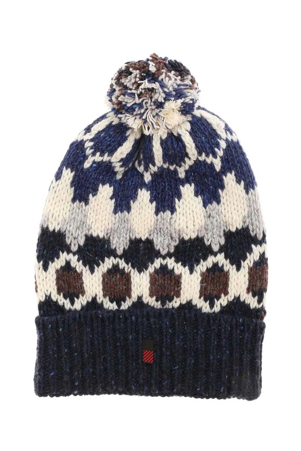 CAPPELLINO WOOLRICH JACQUARD PON PON BEANIE