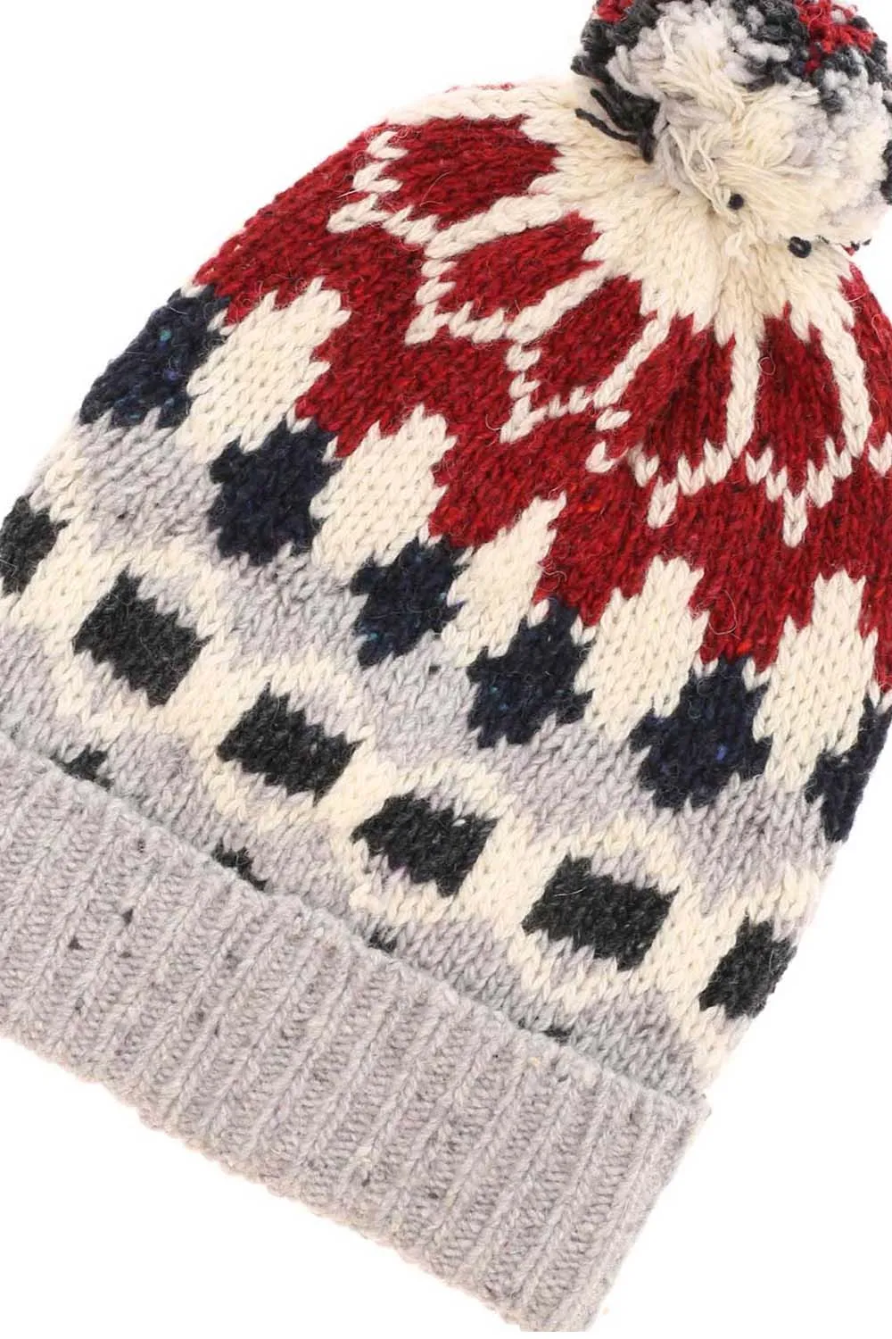 CAPPELLINO WOOLRICH JACQUARD PON PON BEANIE