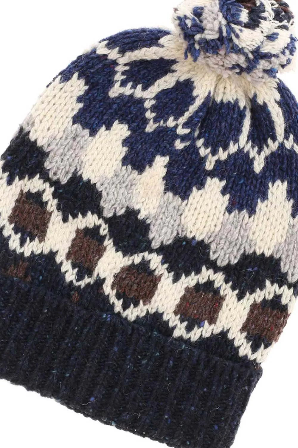 CAPPELLINO WOOLRICH JACQUARD PON PON BEANIE