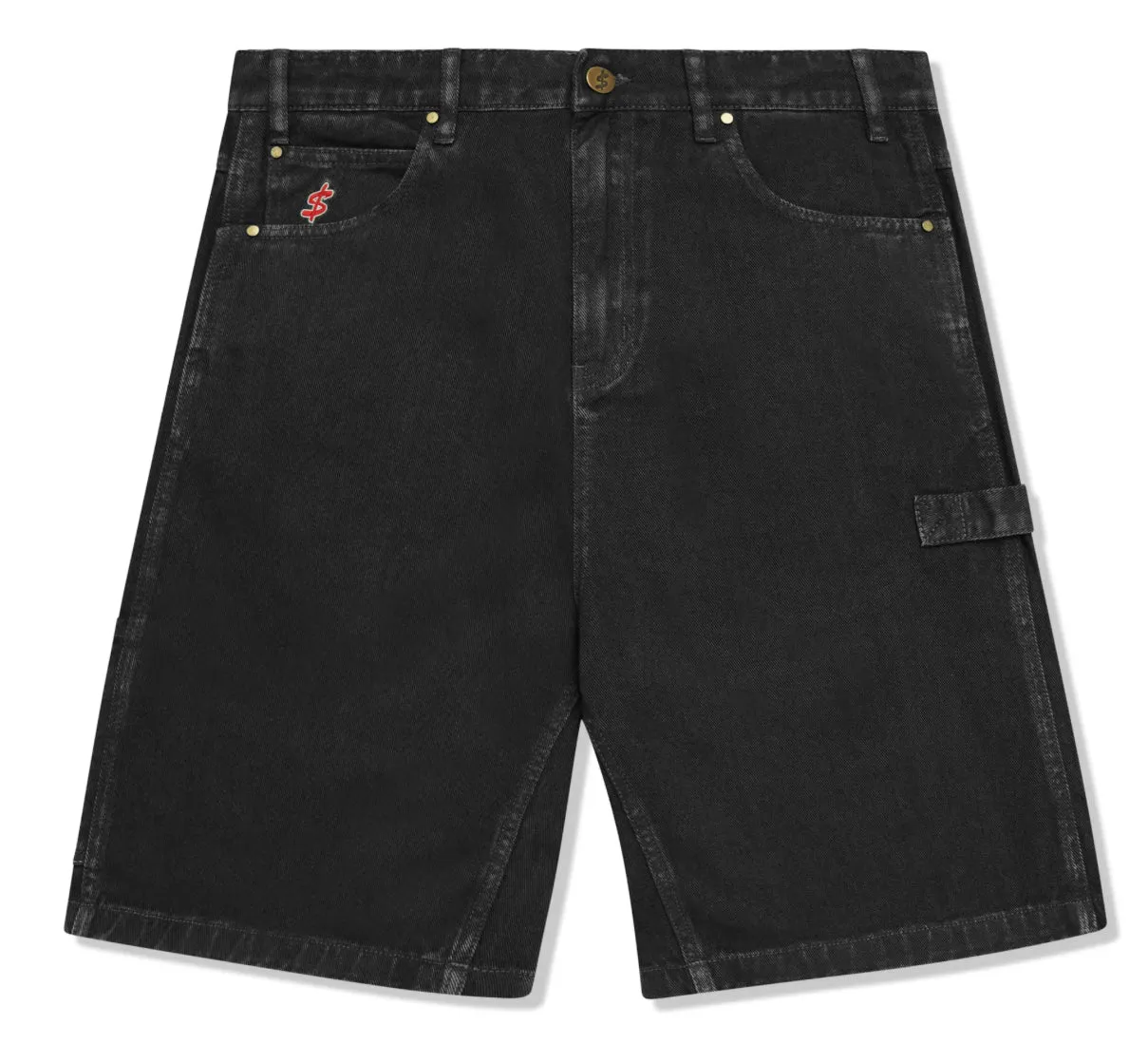 Cash Only Records Denim Jorts / Black