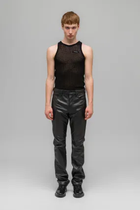 CASUAL LEATHER TROUSERS