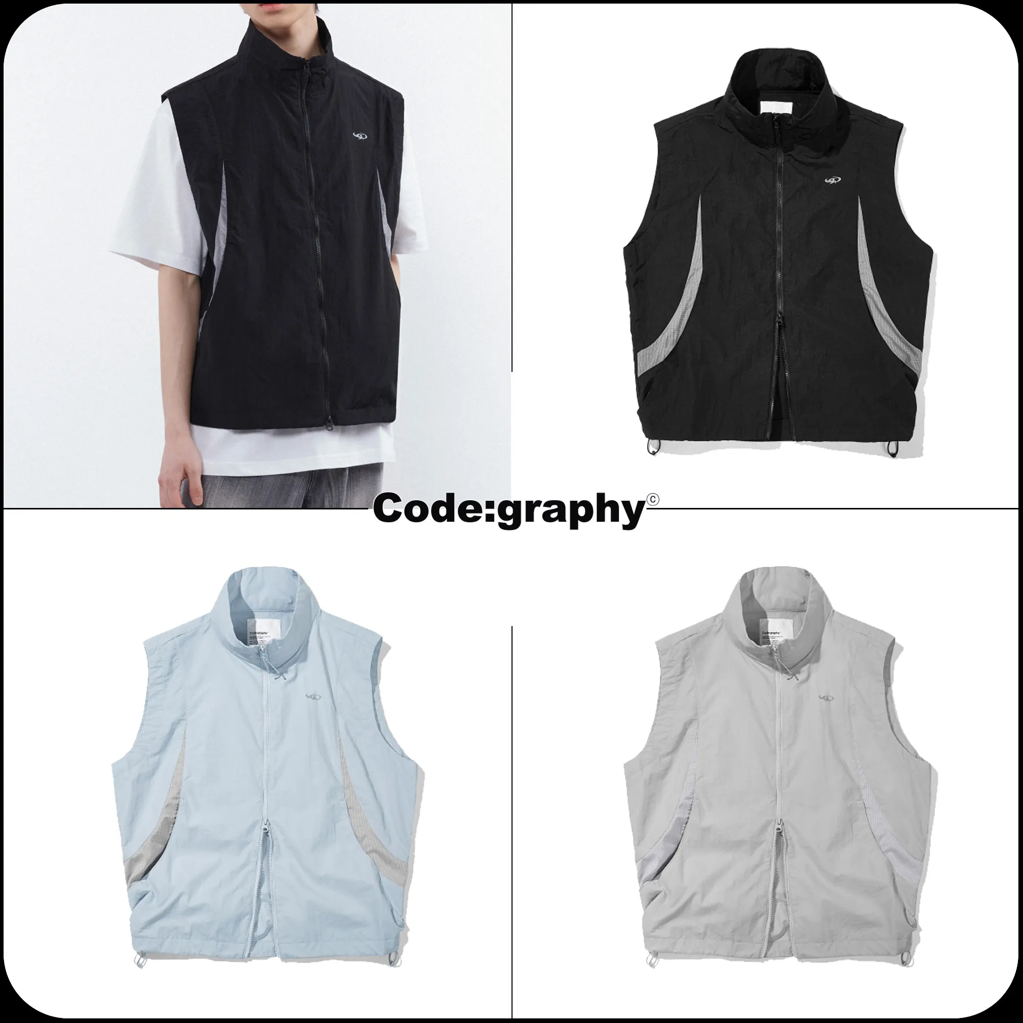 Code graphy  |[CODEGRAPHY]★COOL UTILITY CURVED VEST