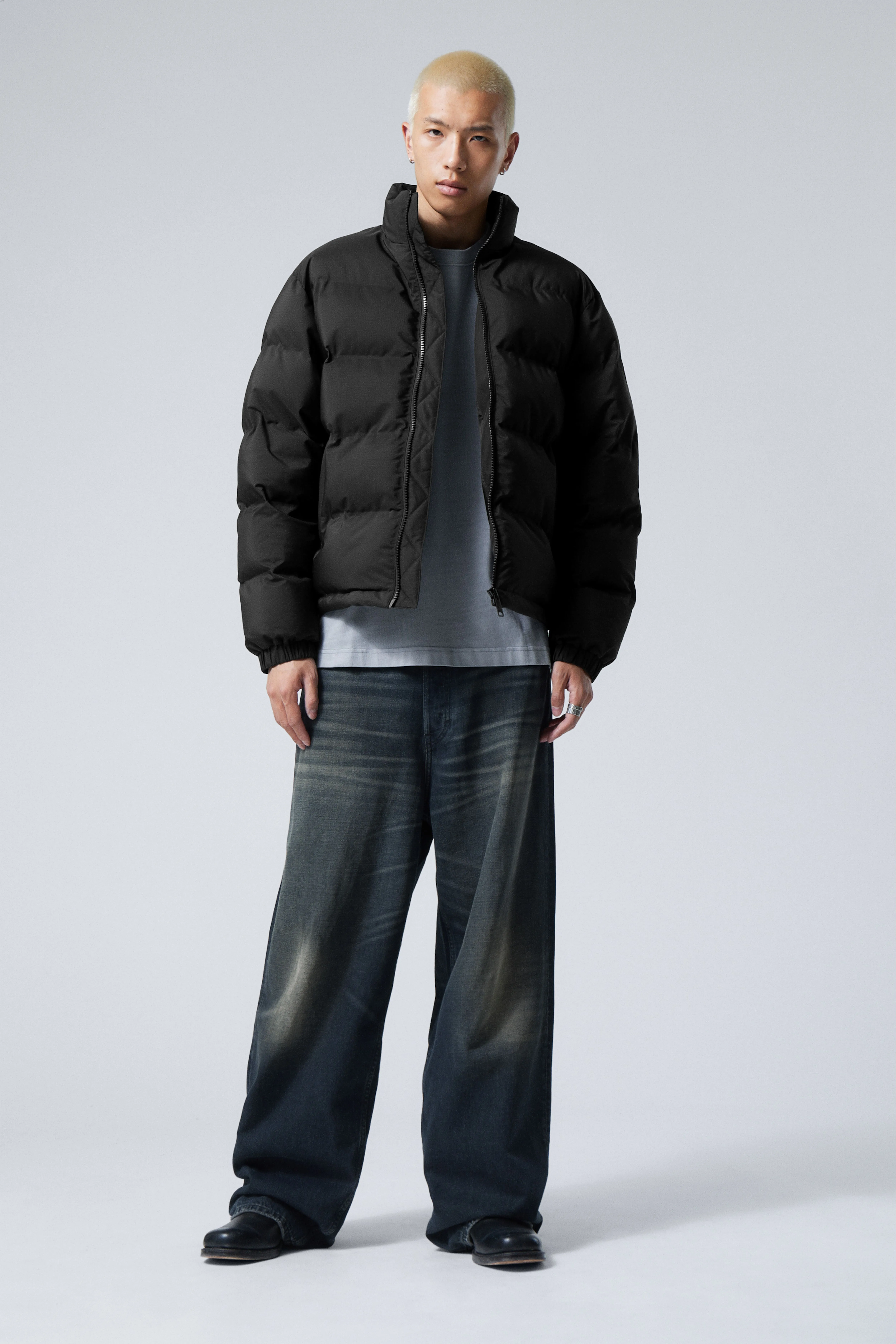 Cole Puffer Jacket - Long sleeve - Short - Black - Men | H&M GB