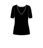 Cotton Seamless T/Shirt style V Neck Vest Top