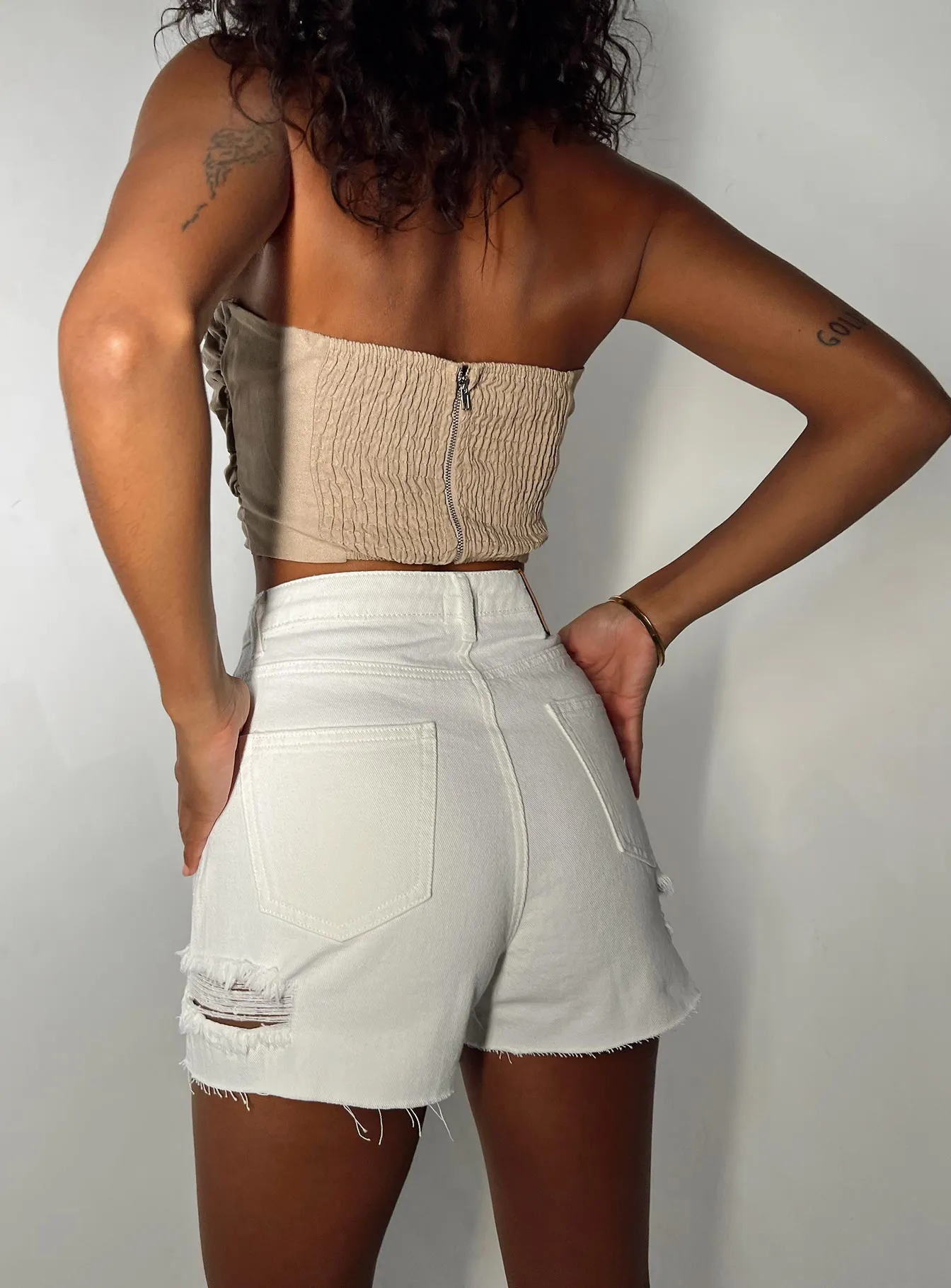 Coulson Denim Shorts White