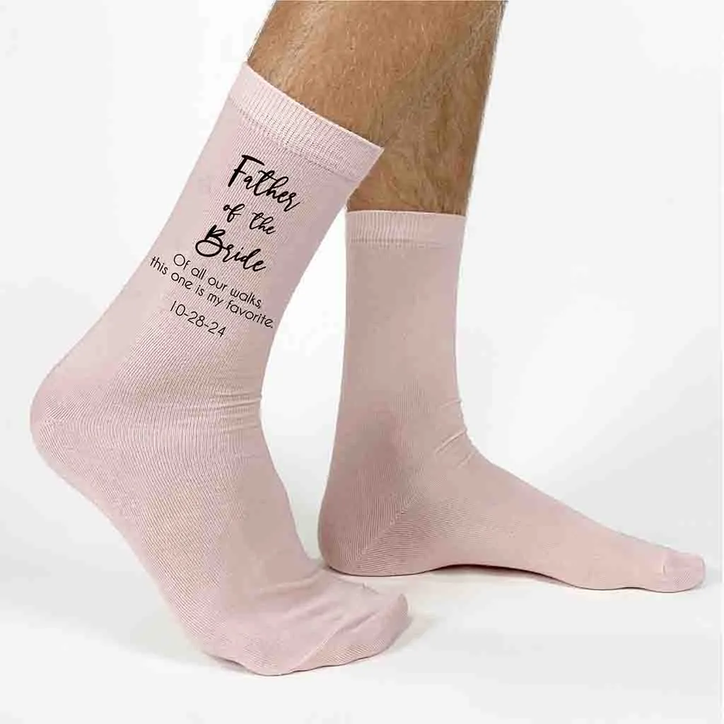 Customized Wedding Socks for the Father of the Bride