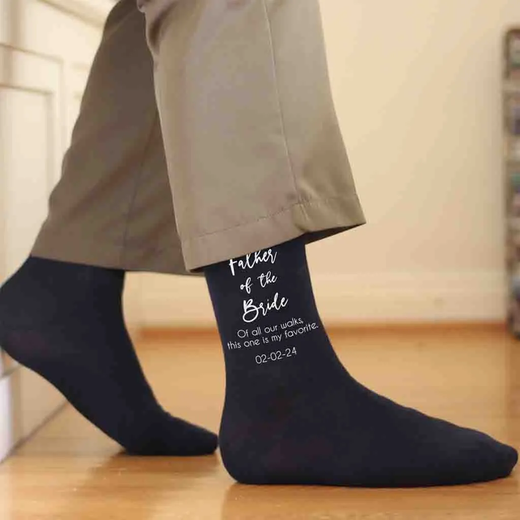 Customized Wedding Socks for the Father of the Bride