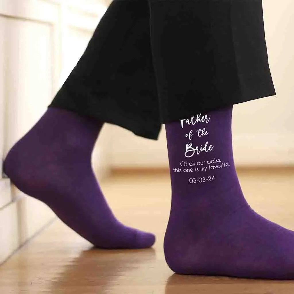 Customized Wedding Socks for the Father of the Bride