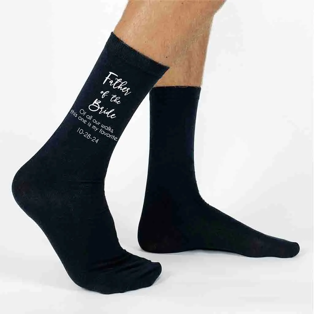 Customized Wedding Socks for the Father of the Bride