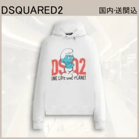 D SQUARED2  |Street Style Long Sleeves Plain Cotton Logo