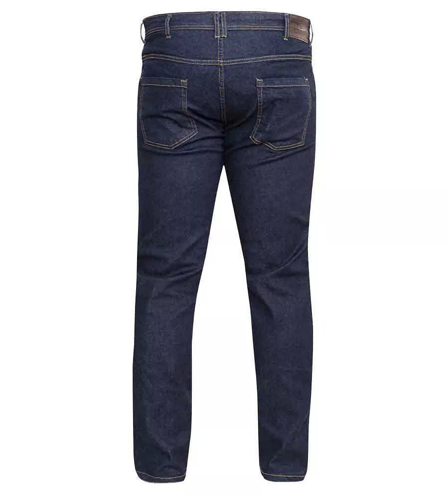 D555 Tall Mens Tapered Fit Stretch Jeans In Indigo Kingsize (CEDRIC-T)