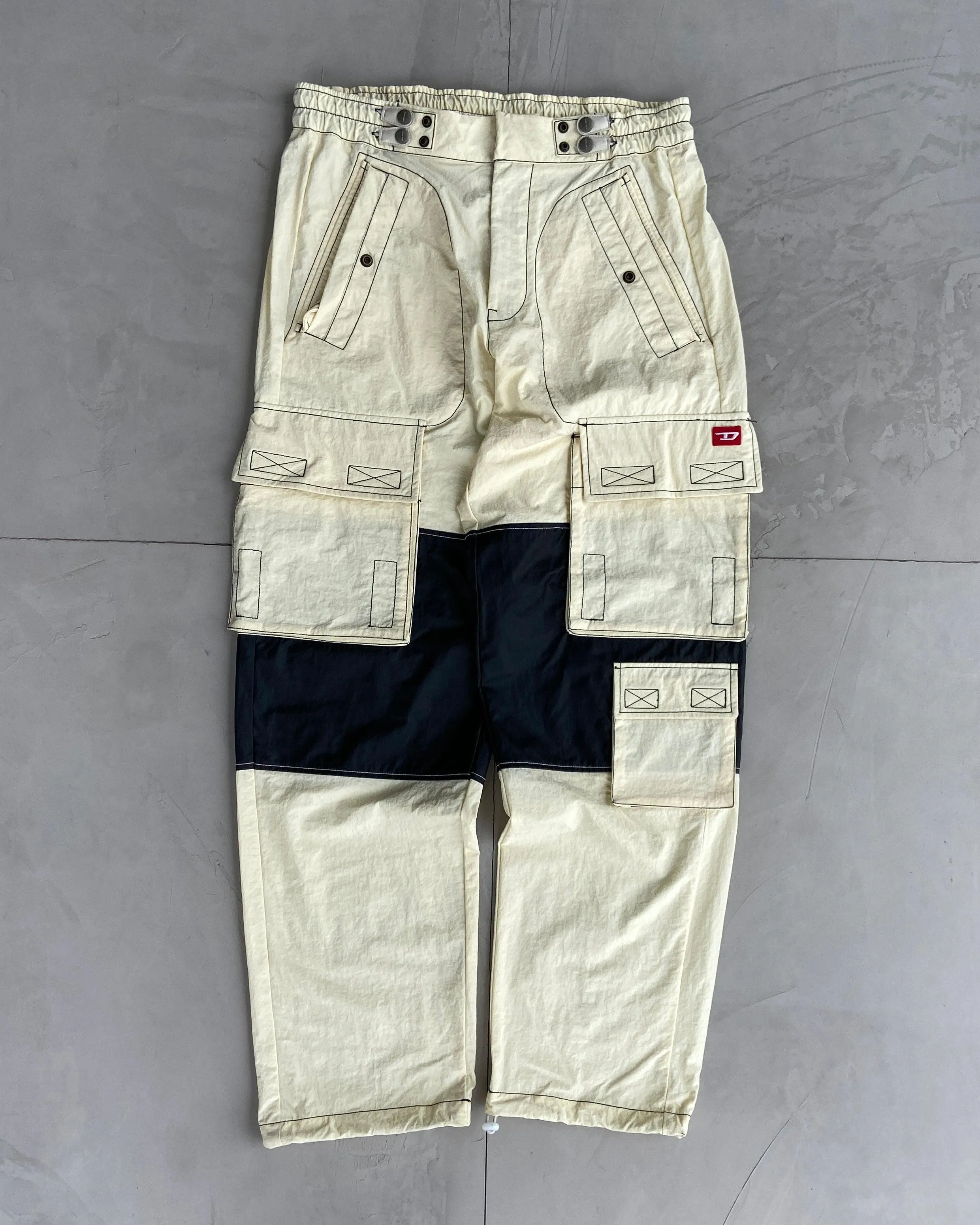 DIESEL AW22 NYLON CARGO TROUSERS - W32