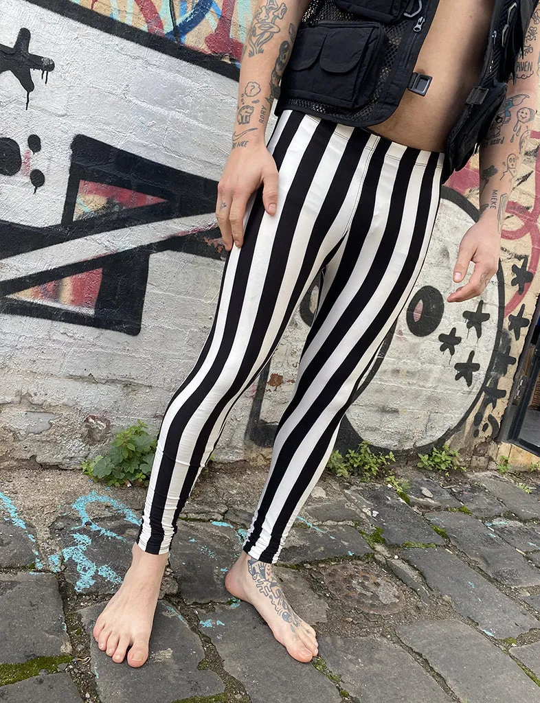 DOOF MEGGINGS - BLACK & WHITE STRIPE