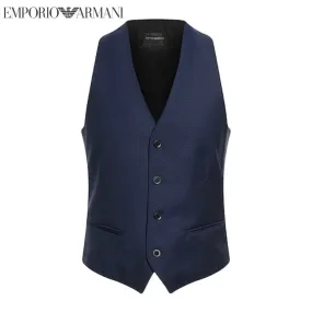 EMPORIO ARMANI  |Button-down Plain Vests & Gillets