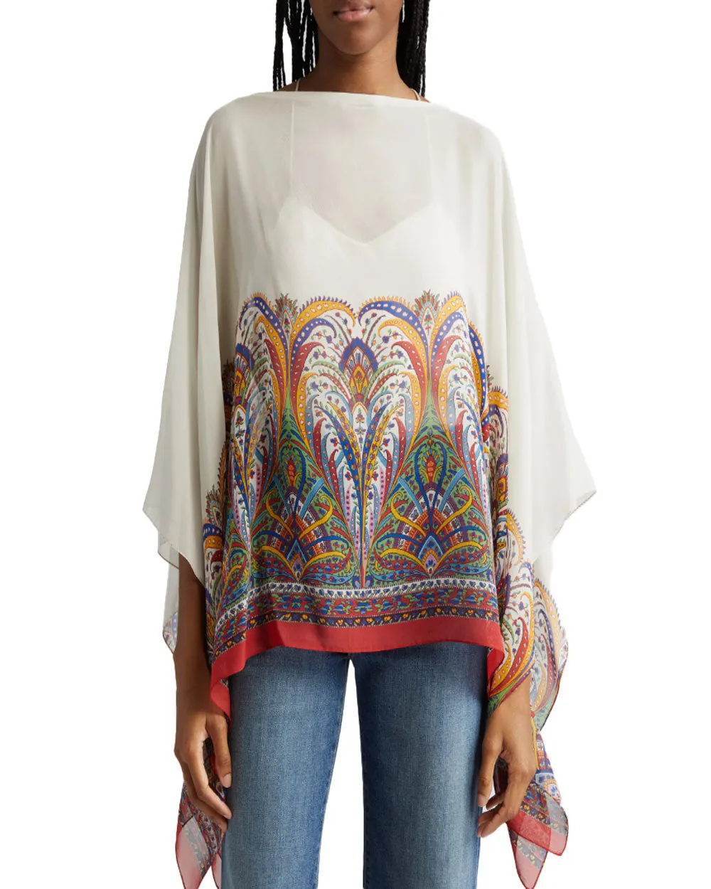 Engineer Kaleidoscope Silk Poncho