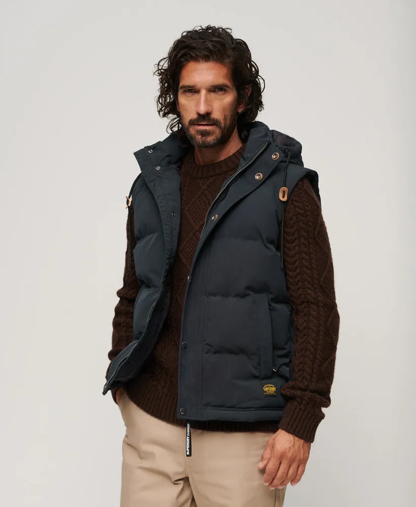 Everest Hooded Puffer Gilet | Nordic Chrome Navy