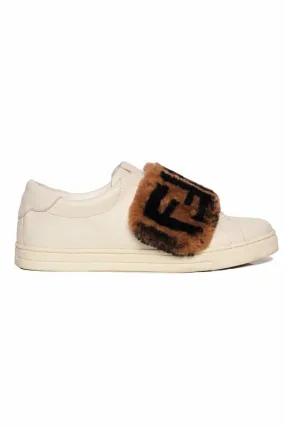 Fendi Size 36 Vitello Shearling FF Sneaker