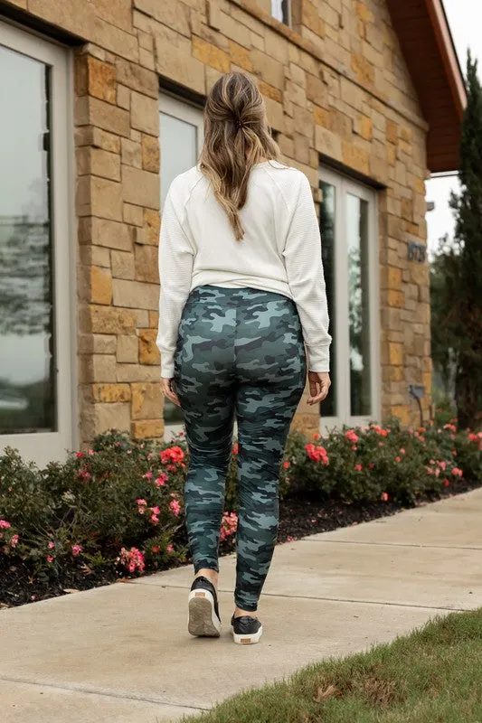 Full Length Camo Leggings with Pockets