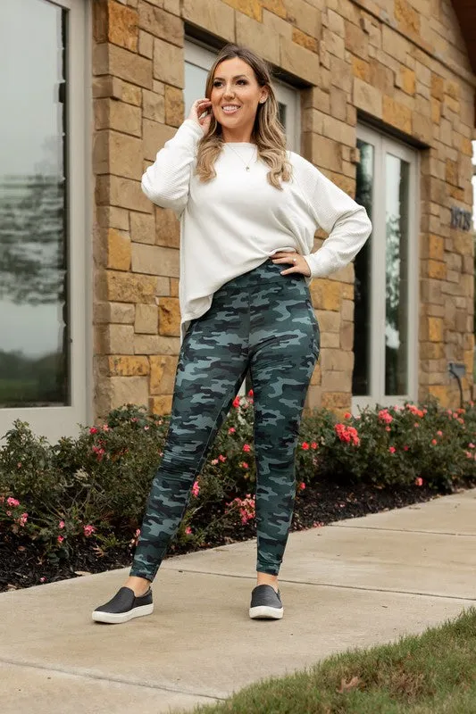 Full Length Camo Leggings with Pockets