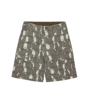 GATOR CAMO DENIM SHORTS - GREEN